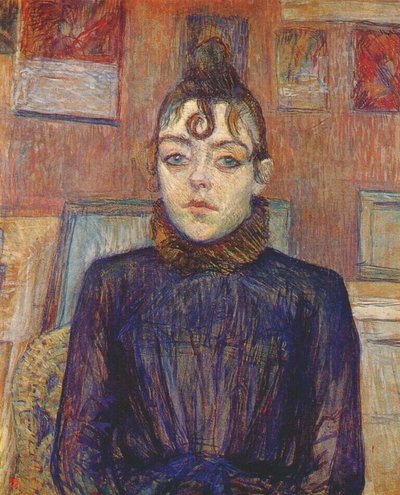 Mädchen mit Liebeslocke von Henri de Toulouse Lautrec